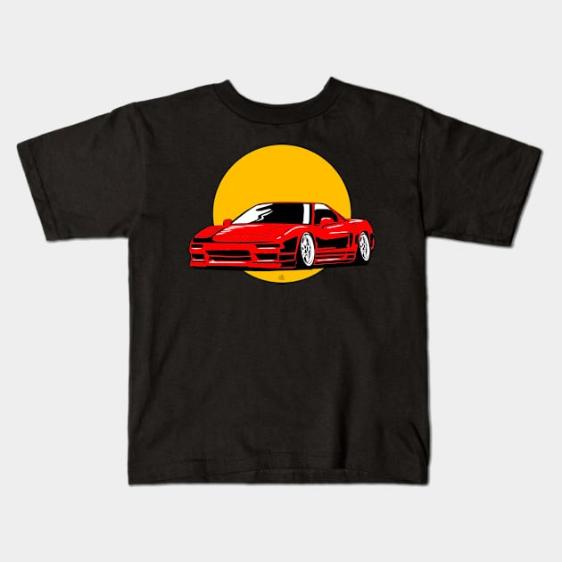 Acura NSX jdm monochrome illustration Kids T-Shirt by ASAKDESIGNS